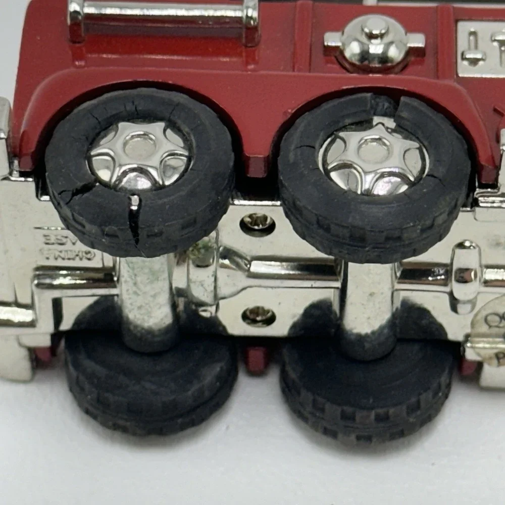 Vintage Timex Fire Truck Desk Clock Diecast Ladder Truck 4.5